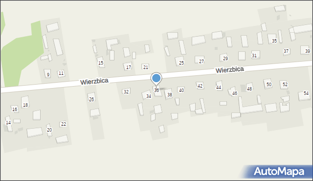 Wierzbica, Wierzbica, 36, mapa Wierzbica