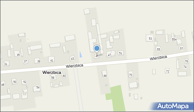 Wierzbica, Wierzbica, 45, mapa Wierzbica