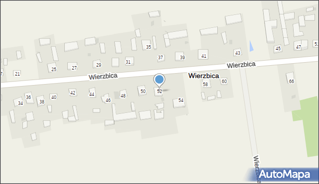 Wierzbica, Wierzbica, 52, mapa Wierzbica