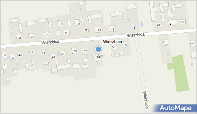 Wierzbica, Wierzbica, 54, mapa Wierzbica