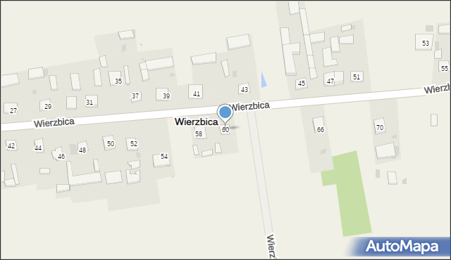 Wierzbica, Wierzbica, 60, mapa Wierzbica