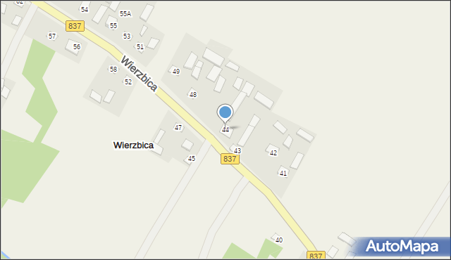 Wierzbica, Wierzbica, 44, mapa Wierzbica