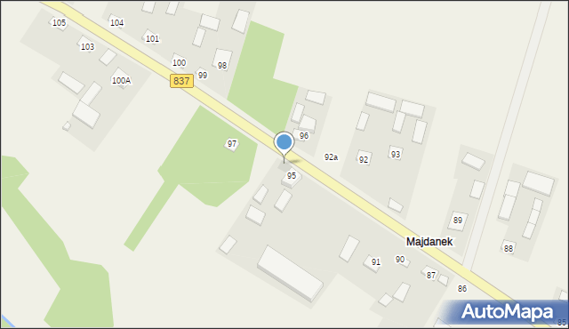 Wierzbica, Wierzbica, 95A, mapa Wierzbica