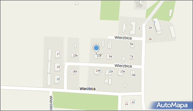 Wierzbica, Wierzbica, 11b, mapa Wierzbica