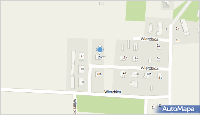 Wierzbica, Wierzbica, 15a, mapa Wierzbica