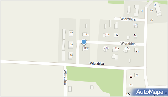 Wierzbica, Wierzbica, 18b, mapa Wierzbica