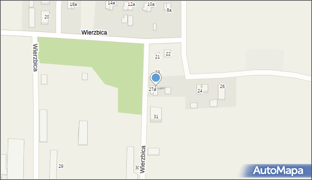 Wierzbica, Wierzbica, 27b, mapa Wierzbica