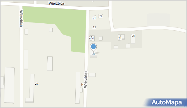 Wierzbica, Wierzbica, 31, mapa Wierzbica