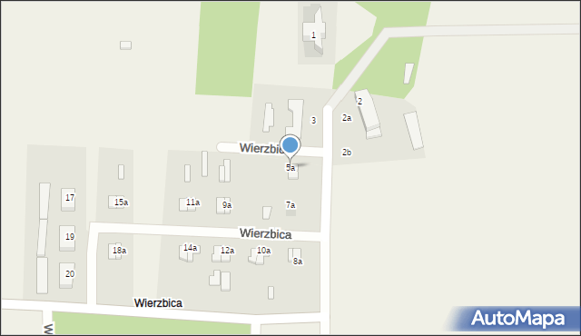 Wierzbica, Wierzbica, 5a, mapa Wierzbica