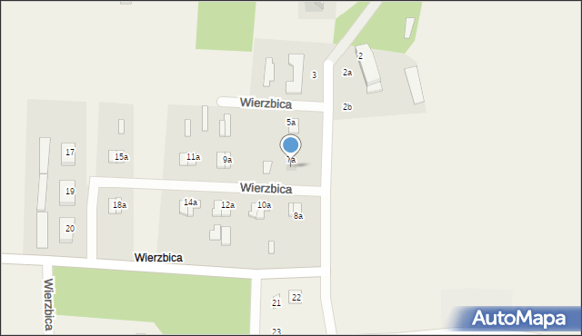 Wierzbica, Wierzbica, 7b, mapa Wierzbica