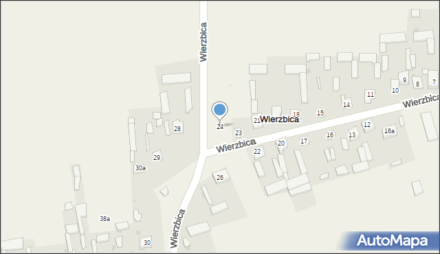 Wierzbica, Wierzbica, 24, mapa Wierzbica