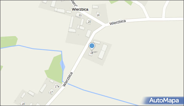 Wierzbica, Wierzbica, 18, mapa Wierzbica