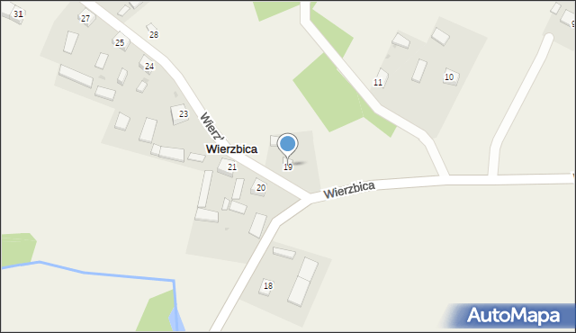 Wierzbica, Wierzbica, 19, mapa Wierzbica