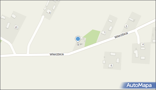 Wierzbica, Wierzbica, 8, mapa Wierzbica