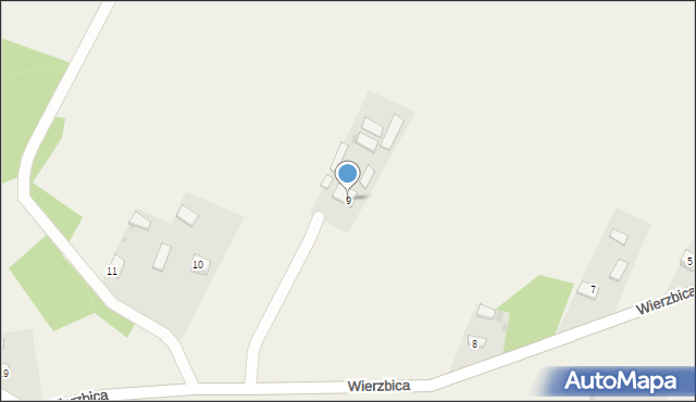 Wierzbica, Wierzbica, 9, mapa Wierzbica