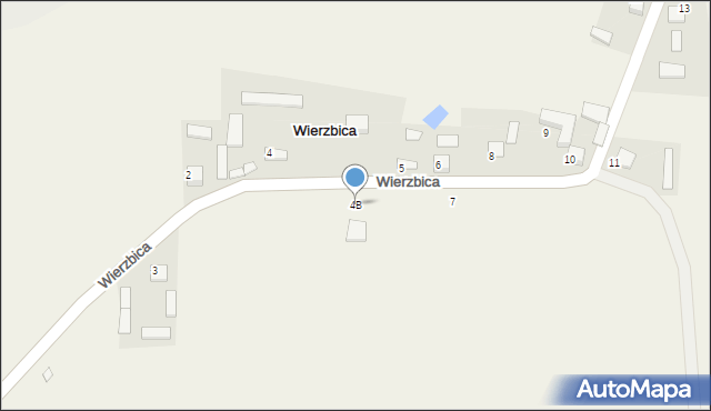 Wierzbica, Wierzbica, 4B, mapa Wierzbica