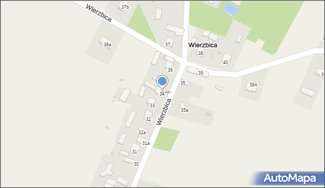 Wierzbica, Wierzbica, 34, mapa Wierzbica