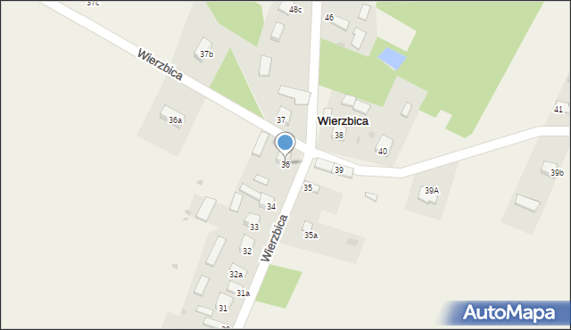 Wierzbica, Wierzbica, 36, mapa Wierzbica