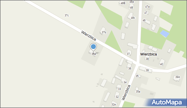 Wierzbica, Wierzbica, 36a, mapa Wierzbica