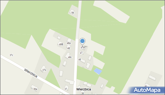 Wierzbica, Wierzbica, 47a, mapa Wierzbica