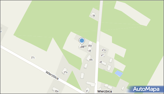 Wierzbica, Wierzbica, 48B, mapa Wierzbica