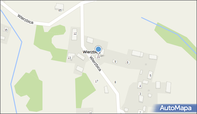 Wierzbica, Wierzbica, 11, mapa Wierzbica