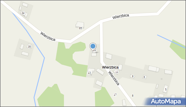 Wierzbica, Wierzbica, 12/2, mapa Wierzbica