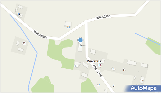 Wierzbica, Wierzbica, 12, mapa Wierzbica