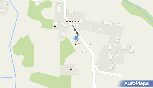 Wierzbica, Wierzbica, 17, mapa Wierzbica