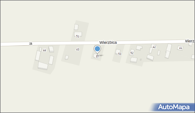 Wierzbica, Wierzbica, 57, mapa Wierzbica