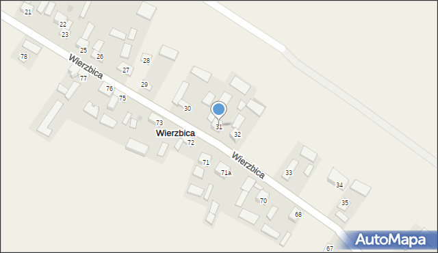 Wierzbica, Wierzbica, 31, mapa Wierzbica