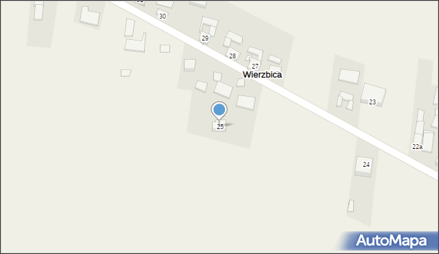 Wierzbica, Wierzbica, 25, mapa Wierzbica