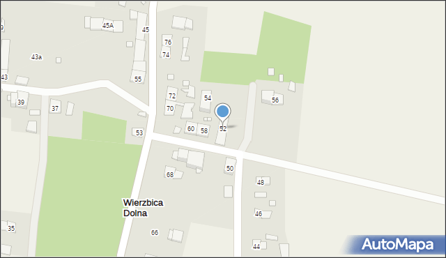 Wierzbica Dolna, Wierzbica Dolna, 52, mapa Wierzbica Dolna