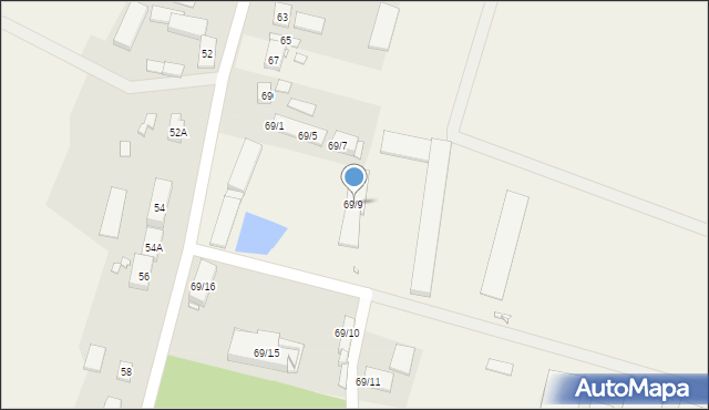 Wierzbica Górna, Wierzbica Górna, 69/9, mapa Wierzbica Górna