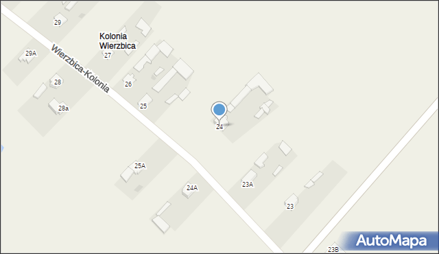 Wierzbica-Kolonia, Wierzbica-Kolonia, 24, mapa Wierzbica-Kolonia