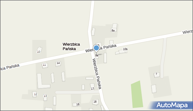 Wierzbica Pańska, Wierzbica Pańska, 9a, mapa Wierzbica Pańska