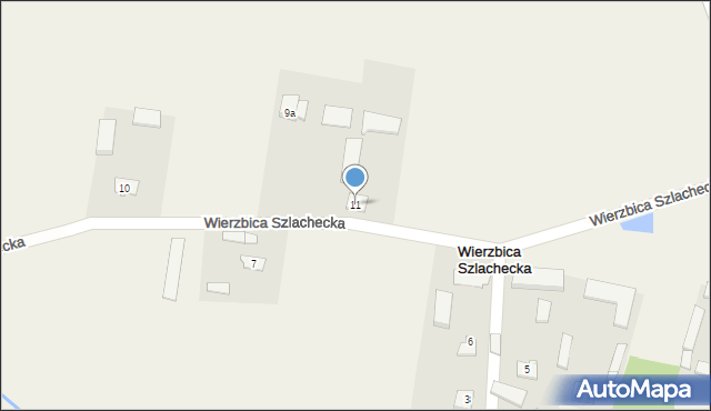 Wierzbica Szlachecka, Wierzbica Szlachecka, 11, mapa Wierzbica Szlachecka