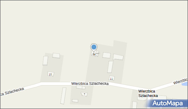 Wierzbica Szlachecka, Wierzbica Szlachecka, 9a, mapa Wierzbica Szlachecka