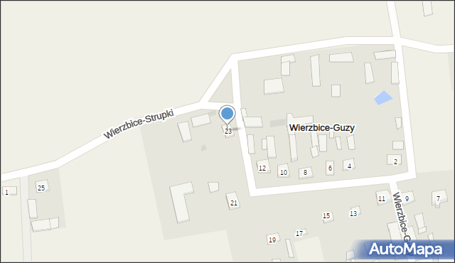 Wierzbice-Guzy, Wierzbice-Guzy, 23, mapa Wierzbice-Guzy