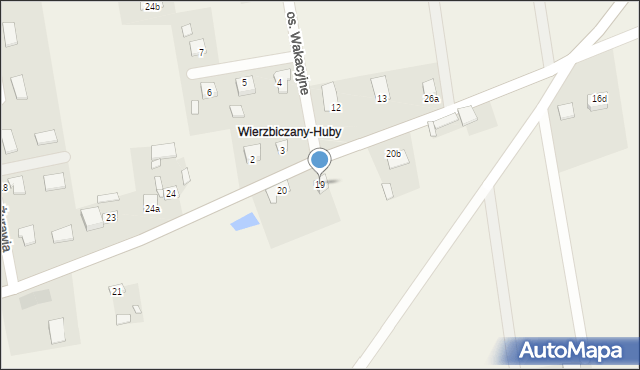 Wierzbiczany, Wierzbiczany, 19, mapa Wierzbiczany