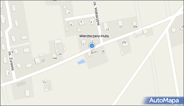 Wierzbiczany, Wierzbiczany, 20, mapa Wierzbiczany