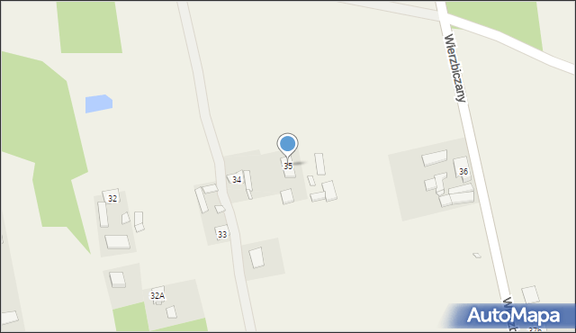 Wierzbiczany, Wierzbiczany, 35, mapa Wierzbiczany