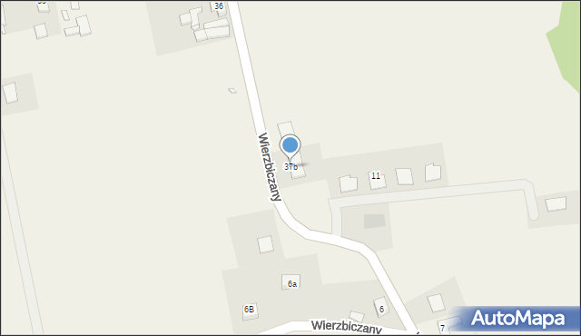 Wierzbiczany, Wierzbiczany, 37b, mapa Wierzbiczany