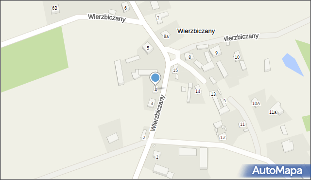 Wierzbiczany, Wierzbiczany, 4, mapa Wierzbiczany