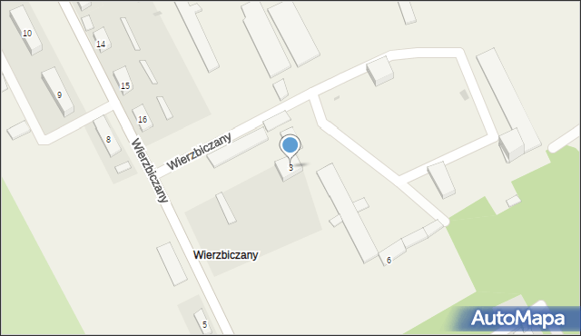 Wierzbiczany, Wierzbiczany, 3, mapa Wierzbiczany