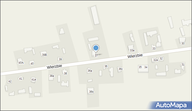 Wierzbie, Wierzbie, 37, mapa Wierzbie