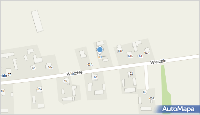 Wierzbie, Wierzbie, 63, mapa Wierzbie