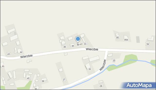 Wierzbie, Wierzbie, 34, mapa Wierzbie