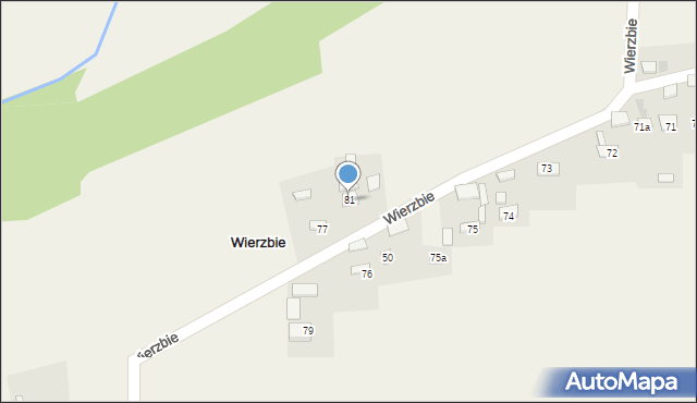 Wierzbie, Wierzbie, 81, mapa Wierzbie