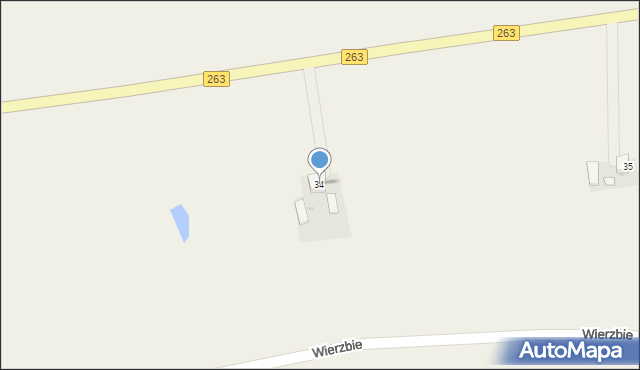 Wierzbie, Wierzbie, 34, mapa Wierzbie